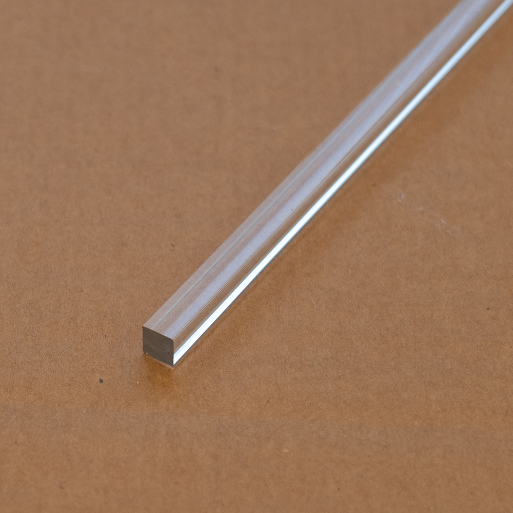 5mm Clear Acrylic Square Bar (extruded)